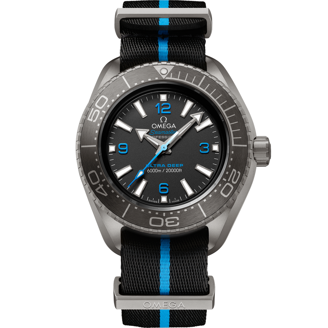 Omega Seamaster Planet Ocean 6000M 45.5 mm, titanium on NATO strap