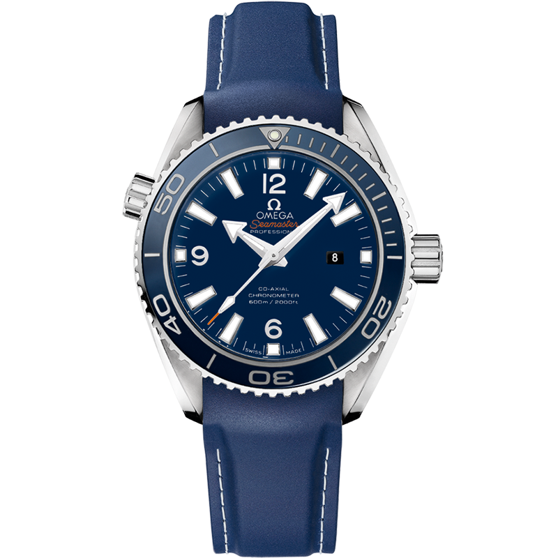 Omega Seamaster Planet Ocean 600M 37.5 mm, titanium on rubber strap