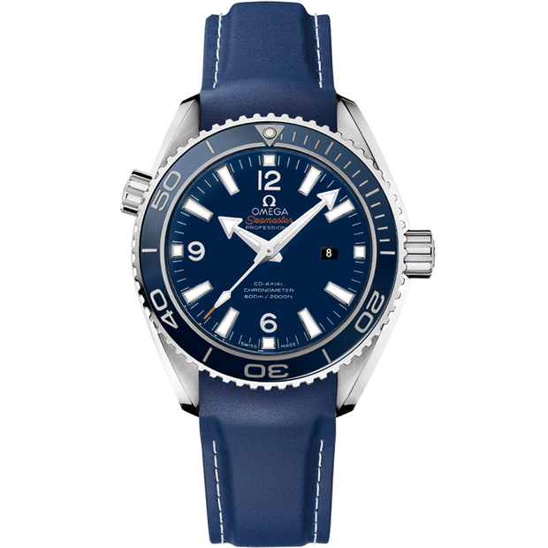 Omega Seamaster Planet Ocean 600M 37.5 mm, titanium on rubber strap