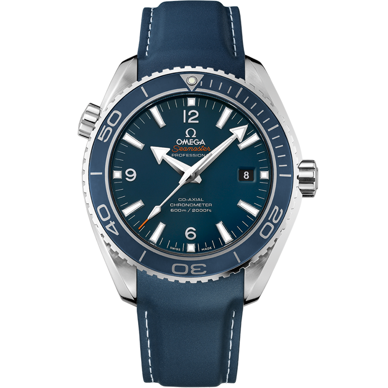 Omega Seamaster Planet Ocean 600M 45.5 mm, titanium on rubber strap