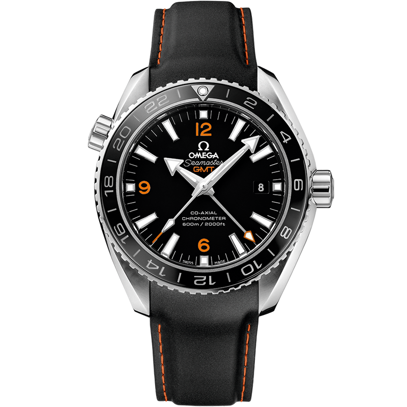 Omega Seamaster Planet Ocean 600M 43.5 mm, steel on rubber strap