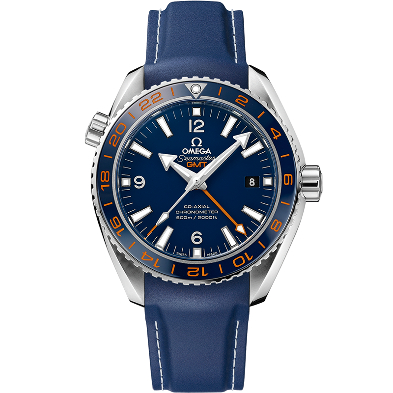 Omega Seamaster Planet Ocean 600M 43.5 mm, steel on rubber strap