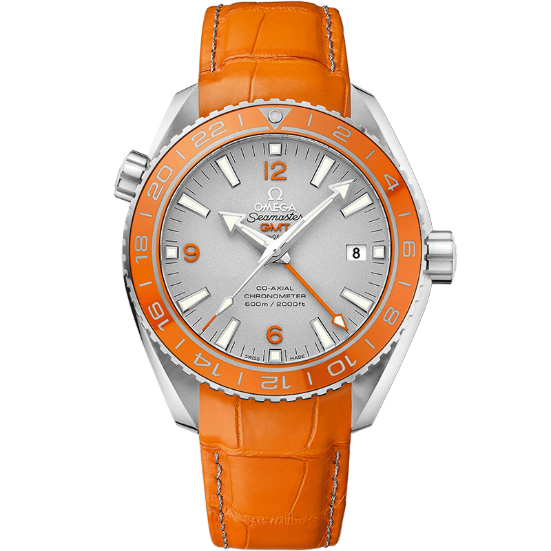 Omega Seamaster Planet Ocean 600M 43.5 mm, platinum on leather strap