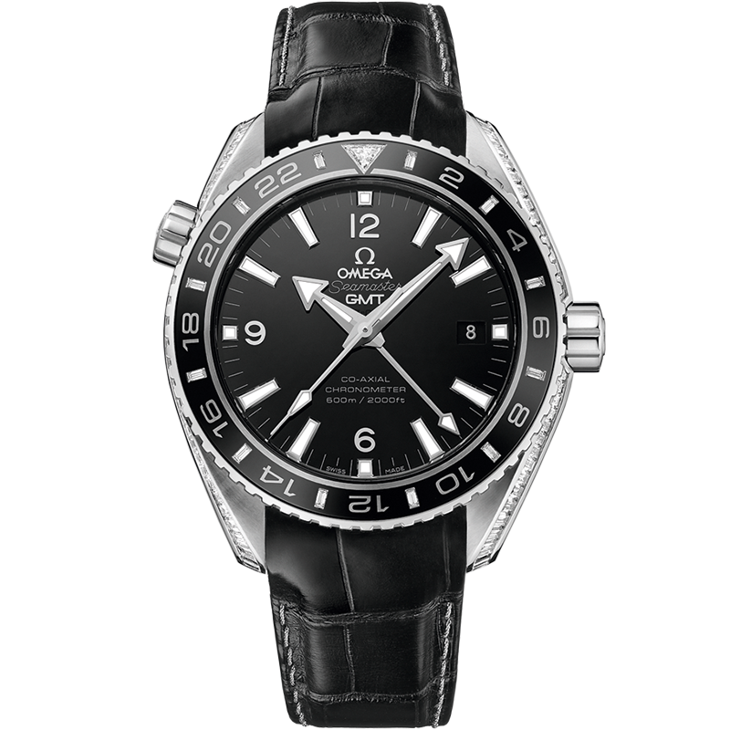 Omega Seamaster Planet Ocean 600M 43.5 mm, platinum on leather strap