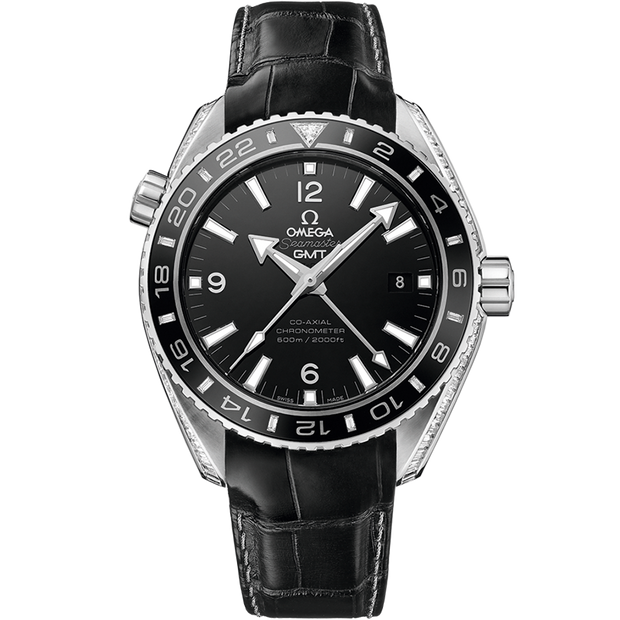 Omega Seamaster Planet Ocean 600M 43.5 mm, platinum on leather strap