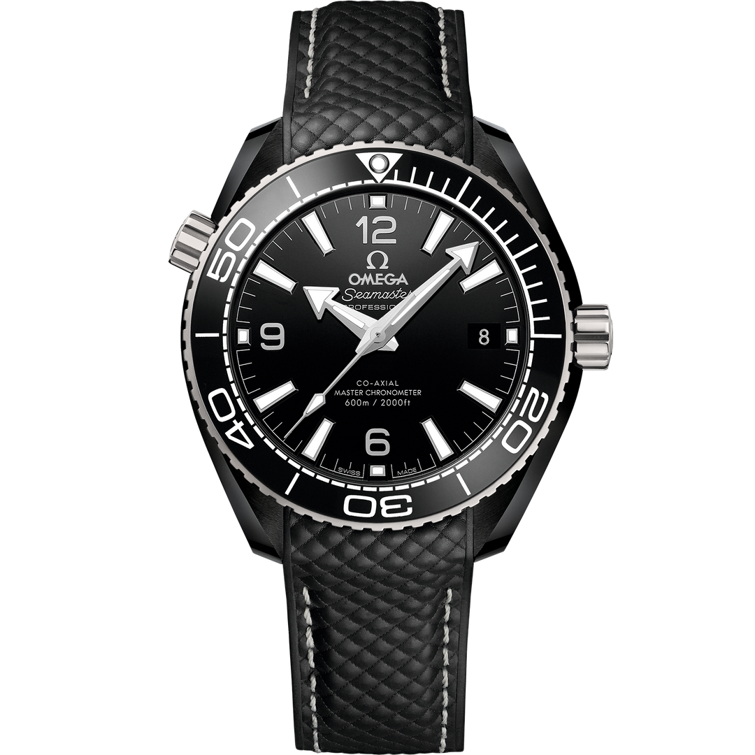 Omega Seamaster Planet Ocean 600M 39.5 mm, black ceramic on rubber strap