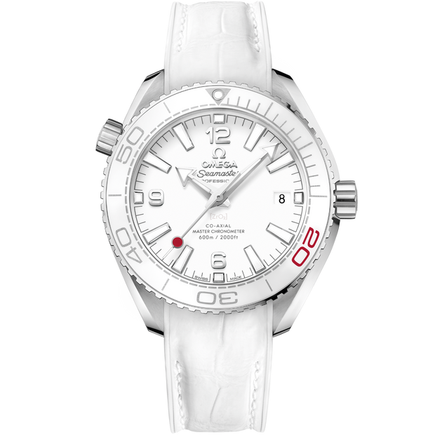 Omega Seamaster Planet Ocean 600M 39.5 mm, steel on leather strap