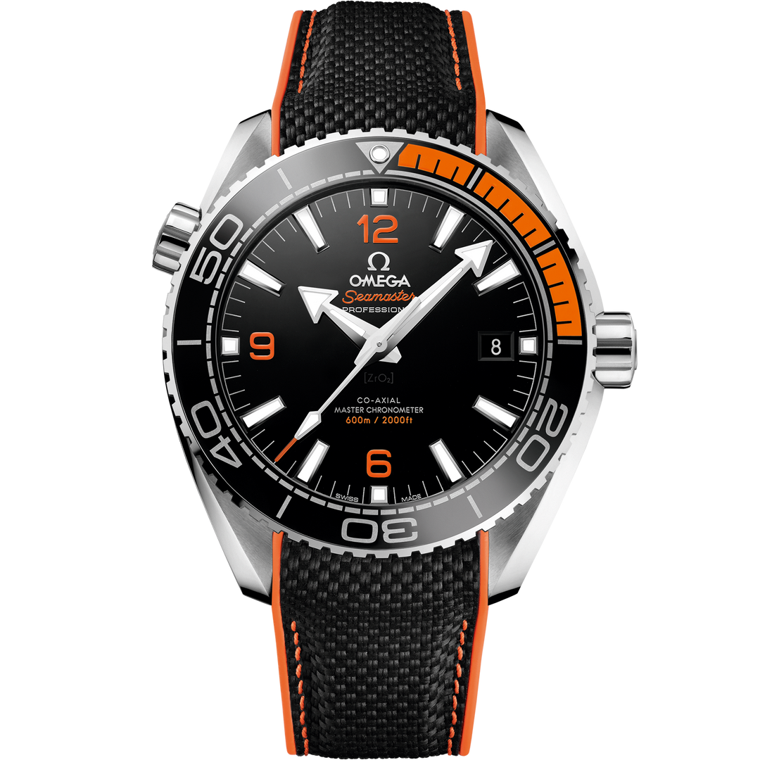 Omega Seamaster Planet Ocean 600M 43.5 mm, steel on rubber strap