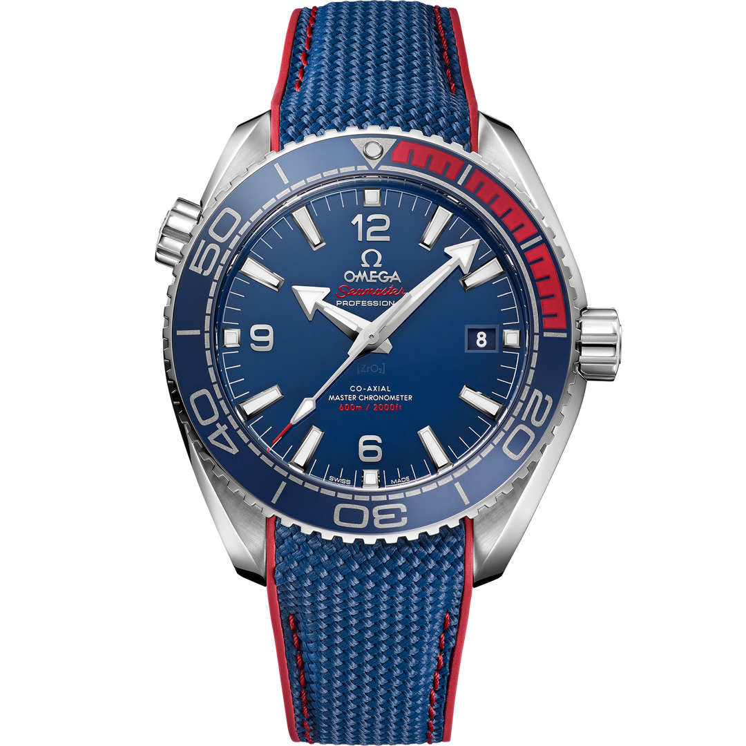 Omega Seamaster Planet Ocean 600M 43.5 mm, steel on rubber strap