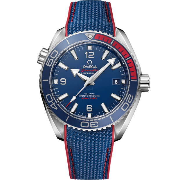 Omega Seamaster Planet Ocean 600M 43.5 mm, steel on rubber strap