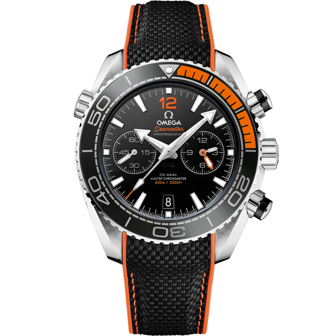 Omega Seamaster Planet Ocean 600M 45.5 mm, steel on rubber strap