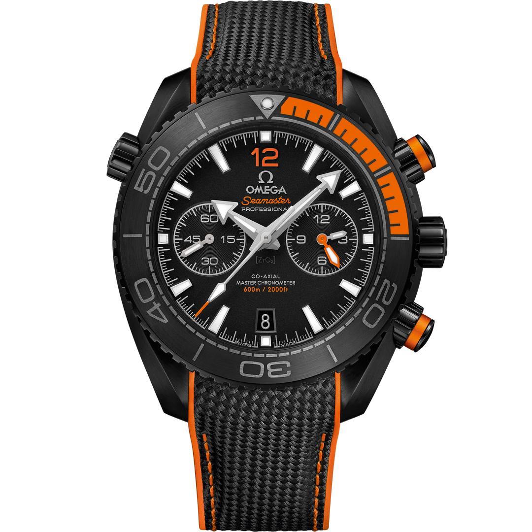 Omega Seamaster Planet Ocean 600M 45.5 mm, black ceramic on rubber strap