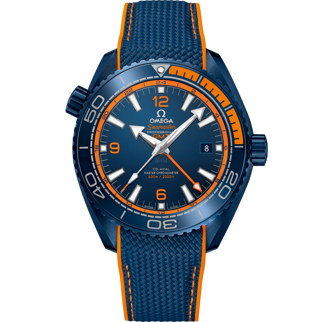 Omega Seamaster Planet Ocean 600M 45.5 mm, blue ceramic on rubber strap