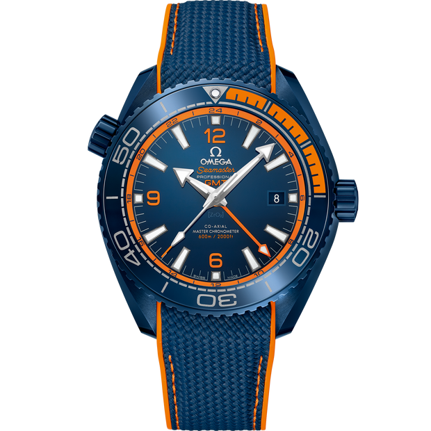 Omega Seamaster Planet Ocean 600M 45.5 mm, blue ceramic on rubber strap