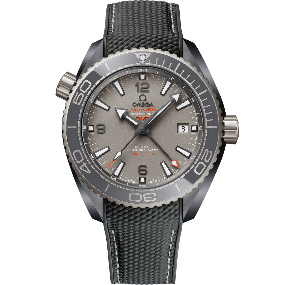 Omega Seamaster Planet Ocean 600M 45.5 mm, grey ceramic on rubber strap