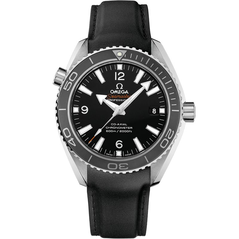 Omega Seamaster Planet Ocean 600M 42 mm, steel on rubber strap