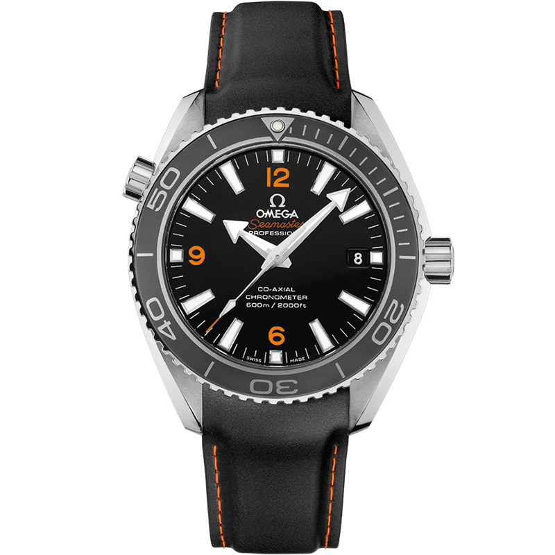 Omega Seamaster Planet Ocean 600M 42 mm, steel on rubber strap