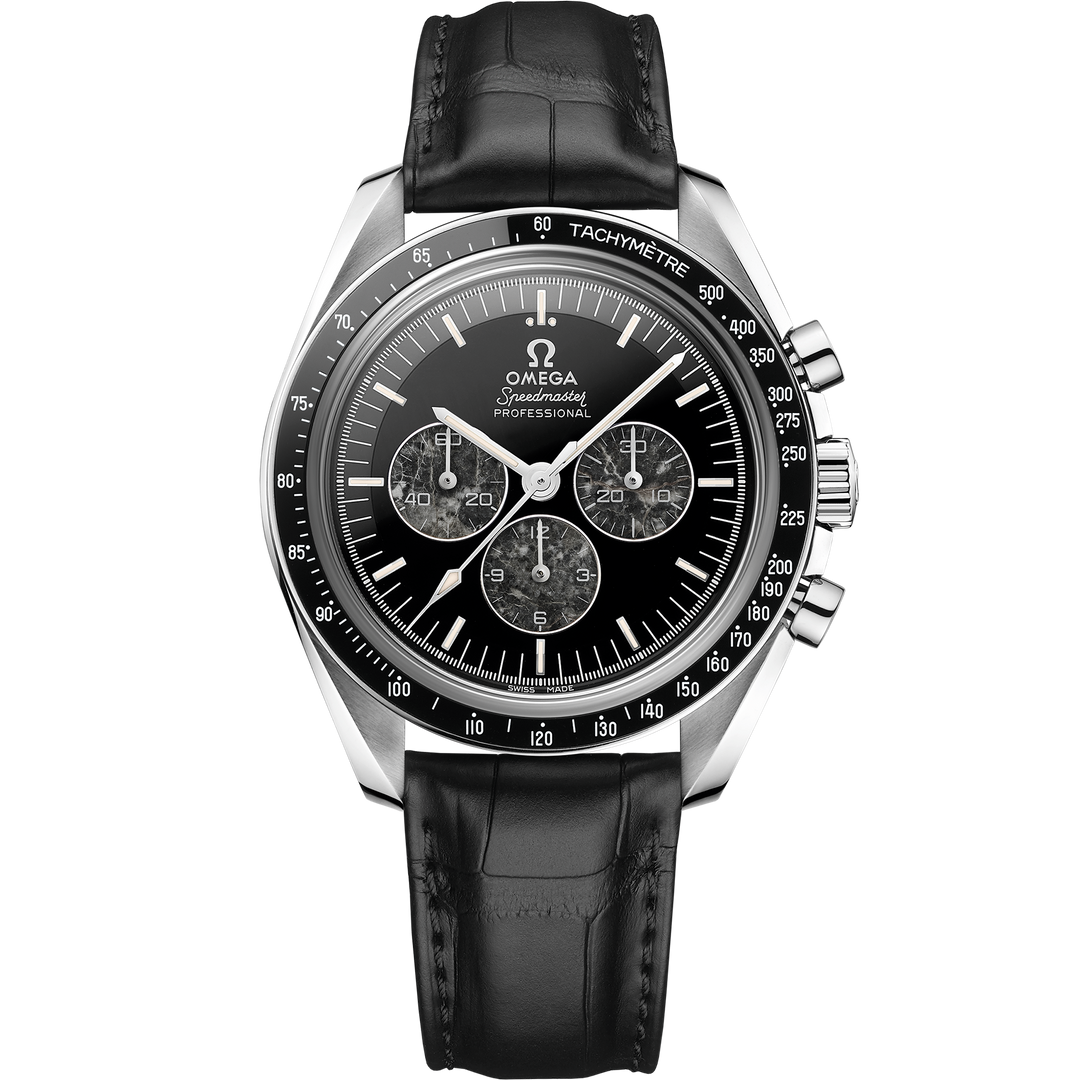 Omega Speedmaster Calibre 321 42 mm, platinum on leather strap