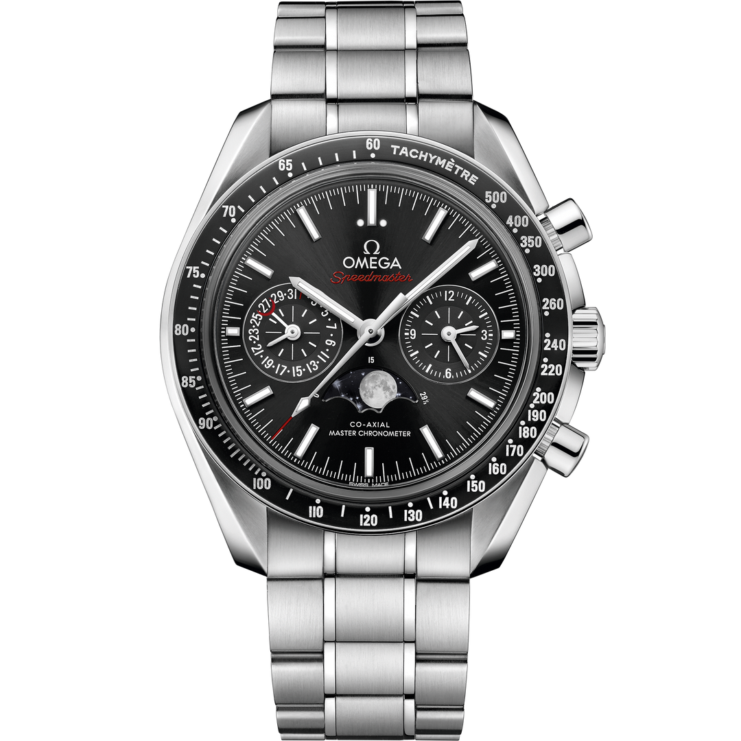 Omega Speedmaster Moonphase 44.25 mm, steel on steel