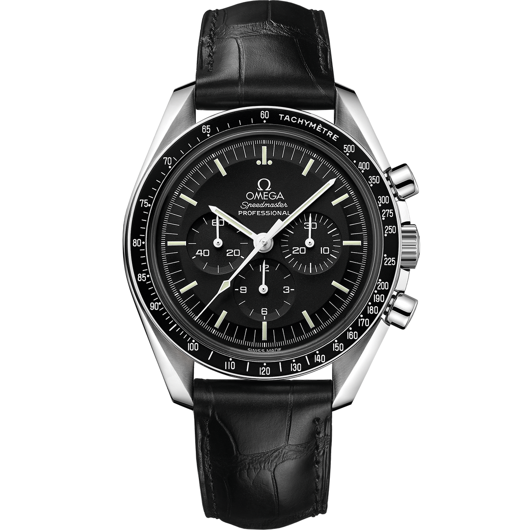 Omega Speedmaster Moonwatch Professional 42 mm, steel on leather strap