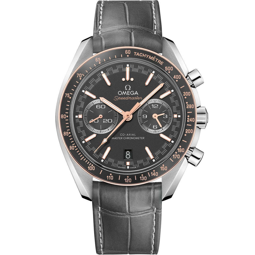 Omega Speedmaster Racing 44.25 mm, steel on leather strap