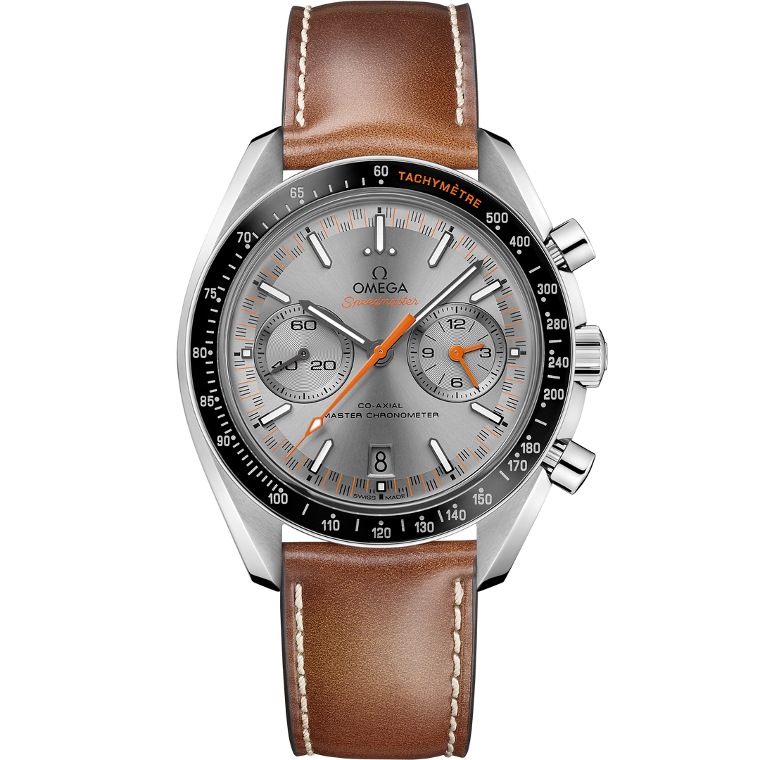 Omega Speedmaster Racing 44.25 mm, steel on leather strap