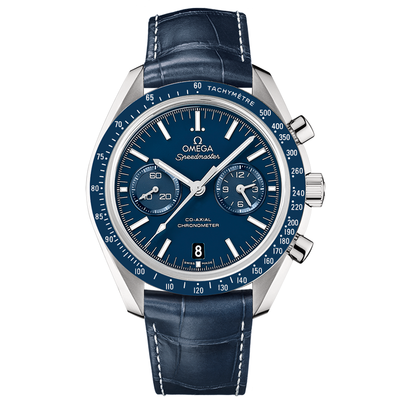 Omega Speedmaster Two Counters 44.25 mm, titanium on leather strap