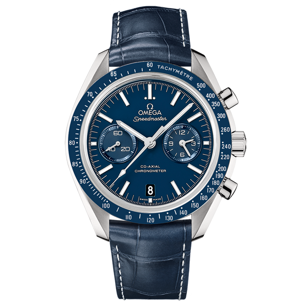 Omega Speedmaster Two Counters 44.25 mm, titanium on leather strap