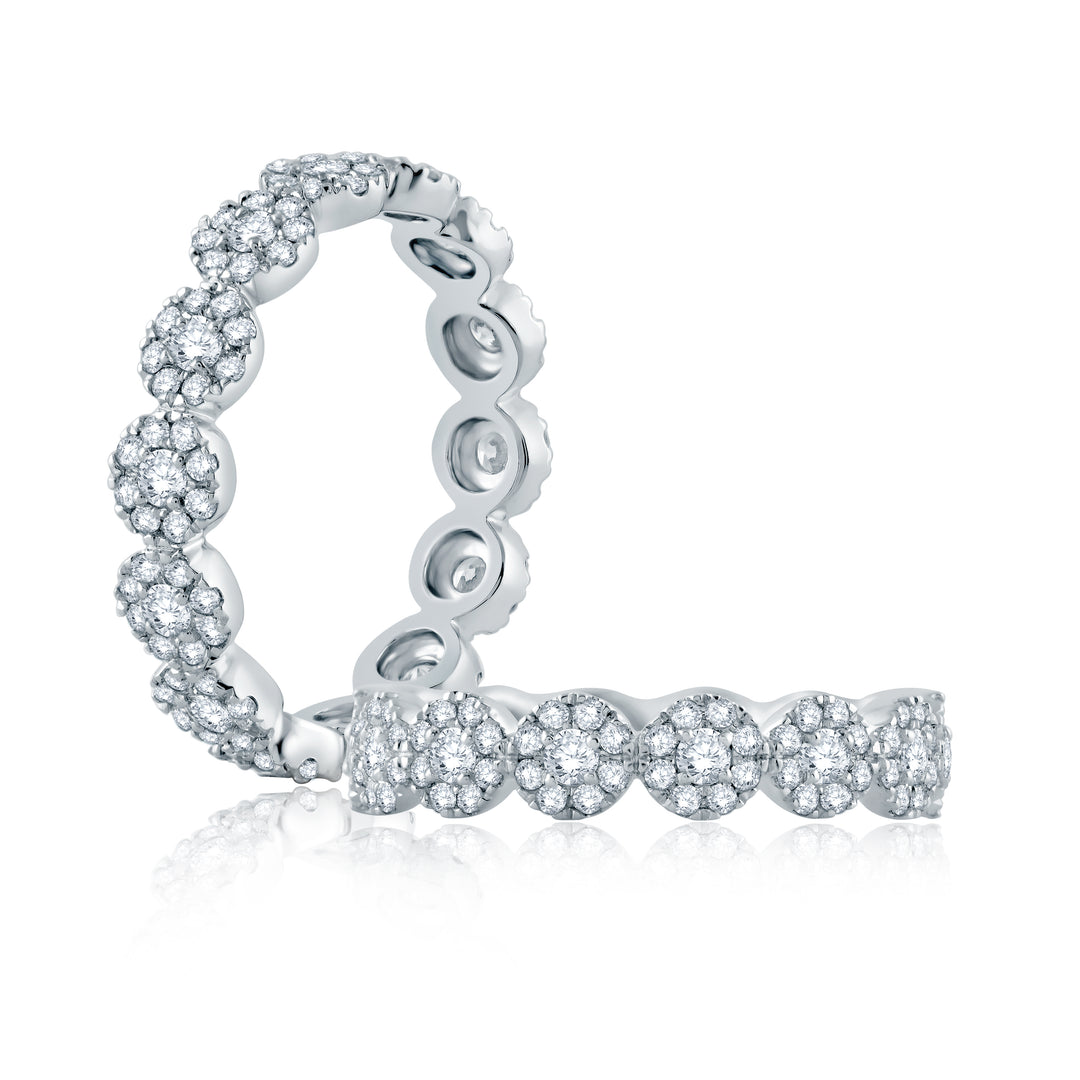 Round Halo Eternity Anniversary Band